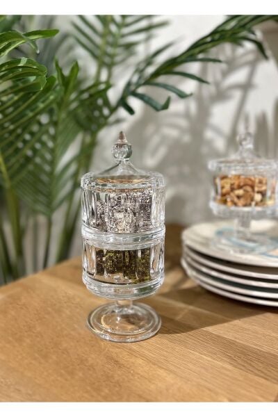 The Mia Cam Kapaklı 2'li Şekerlik 20 x 8 cm