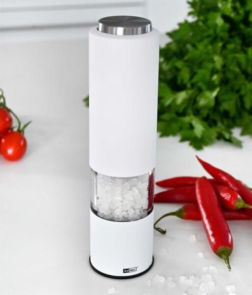 Adhoc Tropica Black Elektrikli Tuz/Biber Değirmeni Beyaz