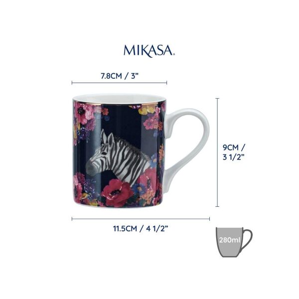 Mikasa Wild At Heart Fine China 280 ml Kupa Zebra
