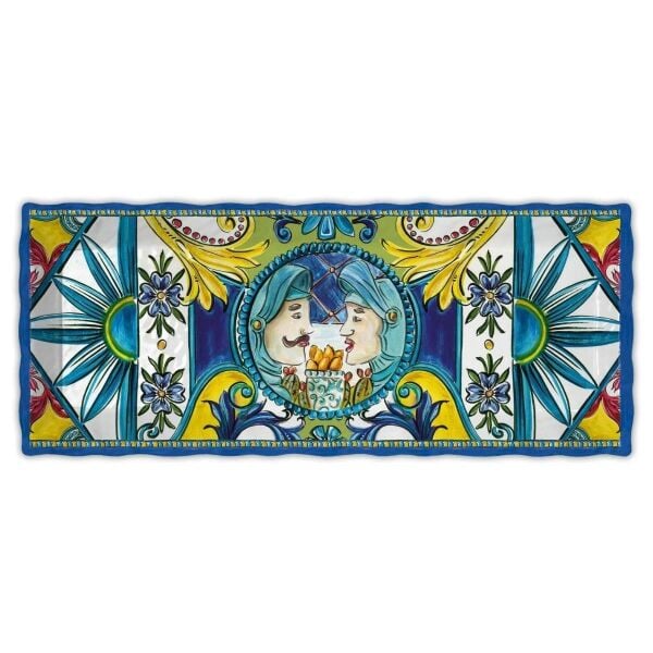 Baci Milano Sicily Tepsi 49 cm x 20 cm Mavi