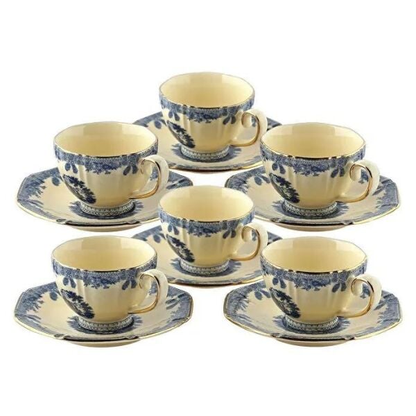 Lucky Art Margaret New Bone 6 lı Çay Fincan Seti