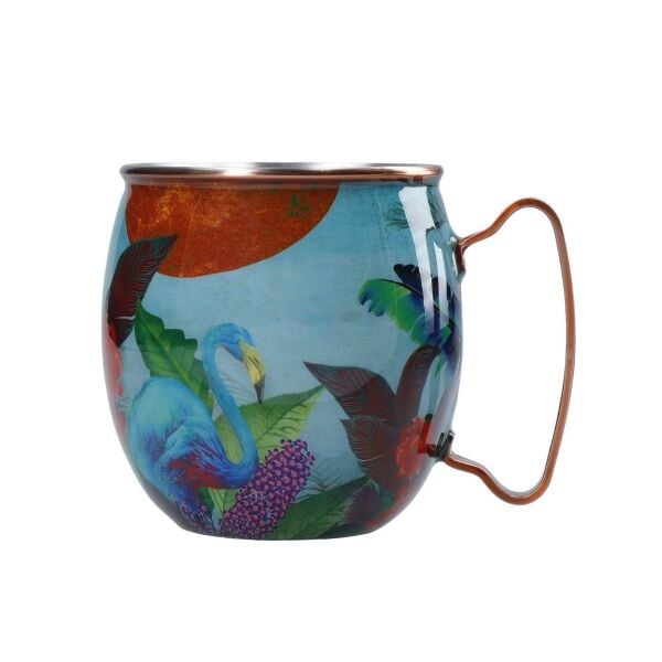 Mikasa Sarah Arnett Paslanmaz Çelik 450 ml Moscow Mule Kupa Flamingo