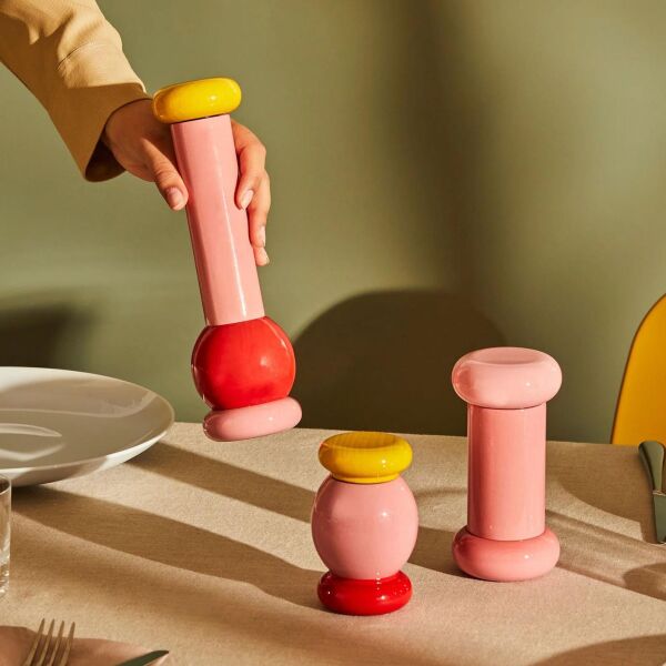 Alessi Values Tuz Karabiber Öğütücü Pembe 7x7x11 cm