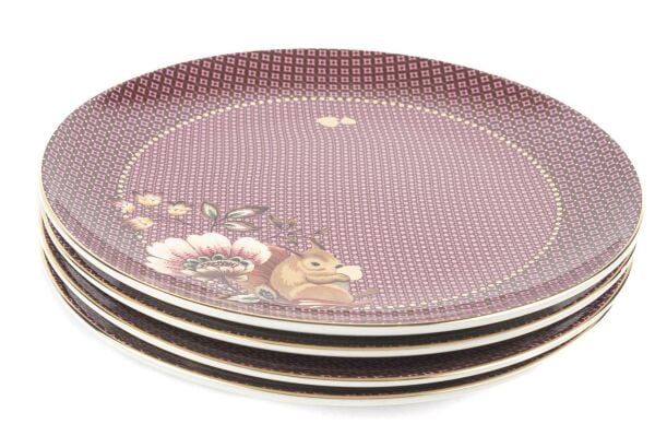 Mikasa Moor Magenta 4'lü Pasta Tabağı  20cm