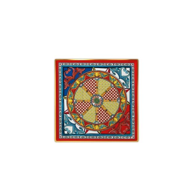 Baci Milano Sole Mio Kare Tepsi Porselen 17x17 cm