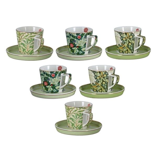 Lucky Art Sylva Bone Square-Line 6li Kahve Fincani Seti