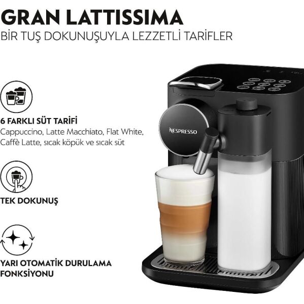 Nespresso F541 Gran Lattissima Süt Çözümlü Kahve Makinesi