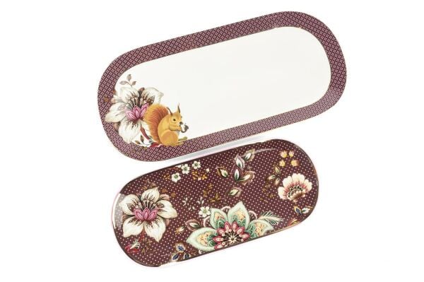 Mikasa Moor Magenta 2'Ii Oval Servis Tabağı  20x43 16x34cm