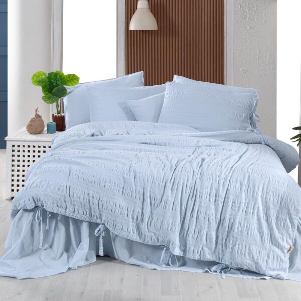 Sarev Mood Comfort Leon Nevresim Takımı Tek Kişilik 1 Yastık Mavi