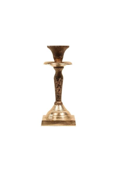 Lucky Art Brown Gold Tekli Küçük Şamdan 19 cm