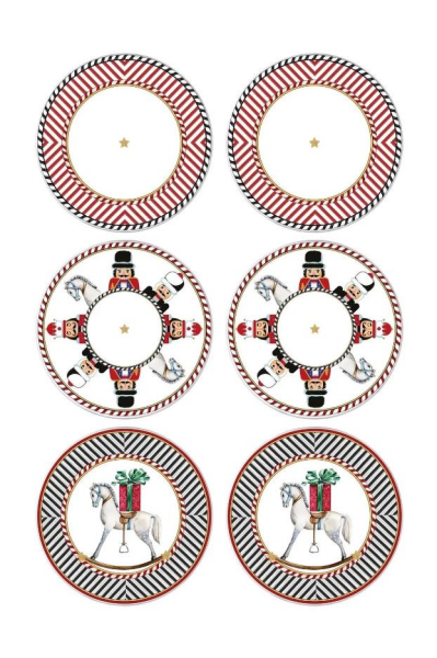 The Mia Nutcracker Servis Tabağı 6'lı Seti 26 cm