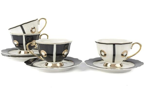 Mikasa Moor Bahia Siyah 4'lü Çay Fincan Seti