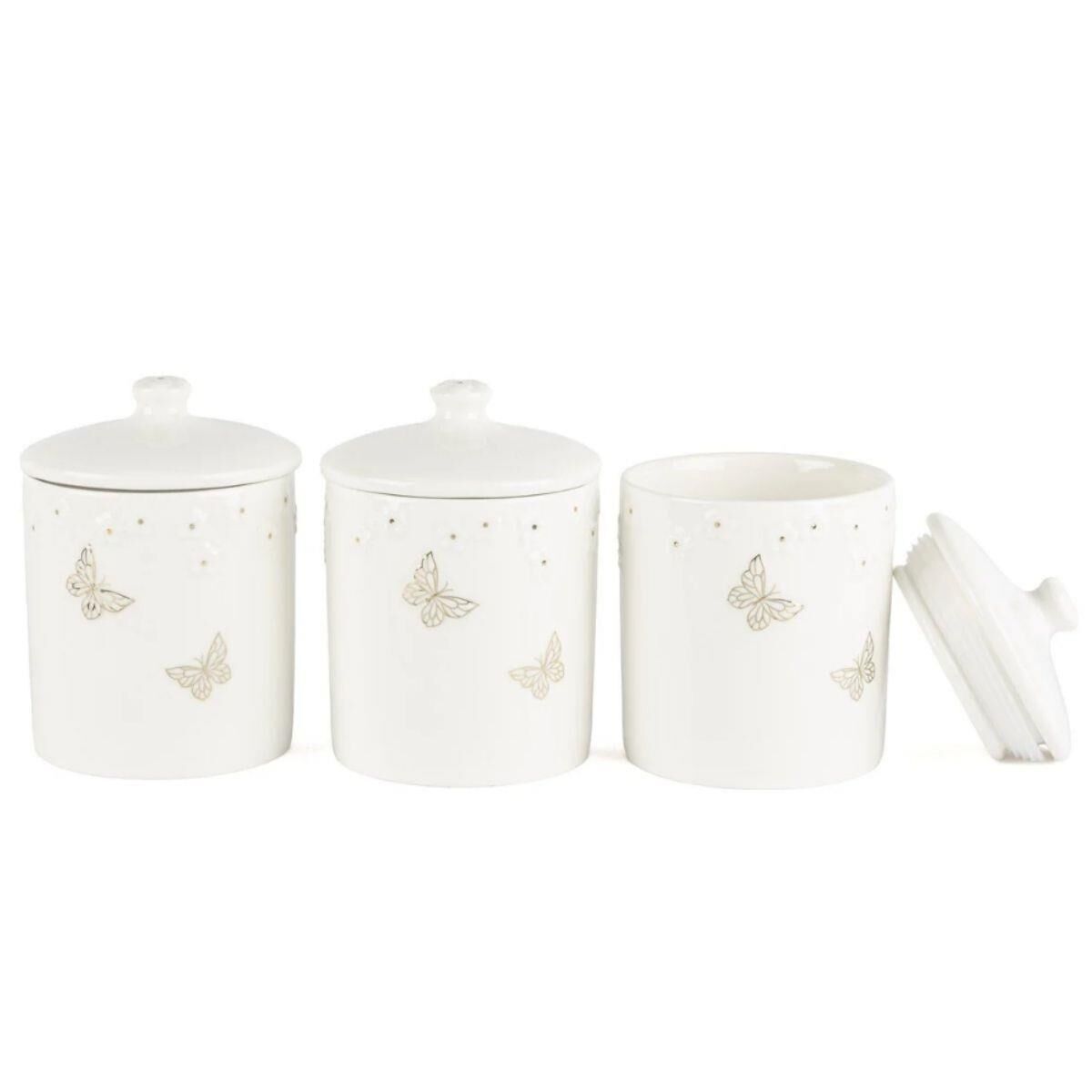 Mikasa Moor Papiliora Beyaz 3lü Baharatlık 11x8cm 250ml