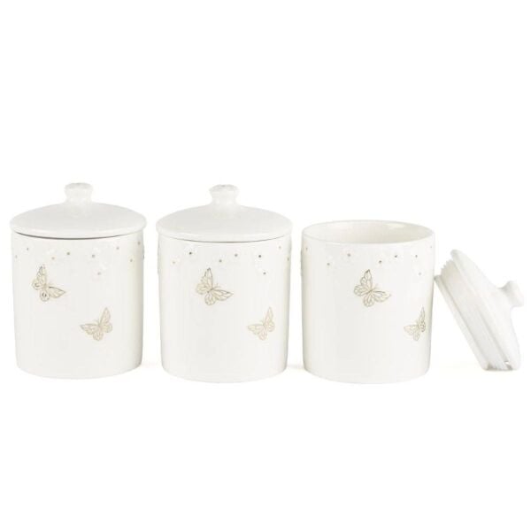 Mikasa Moor Papiliora Beyaz 3lü Baharatlık 11x8cm 250ml