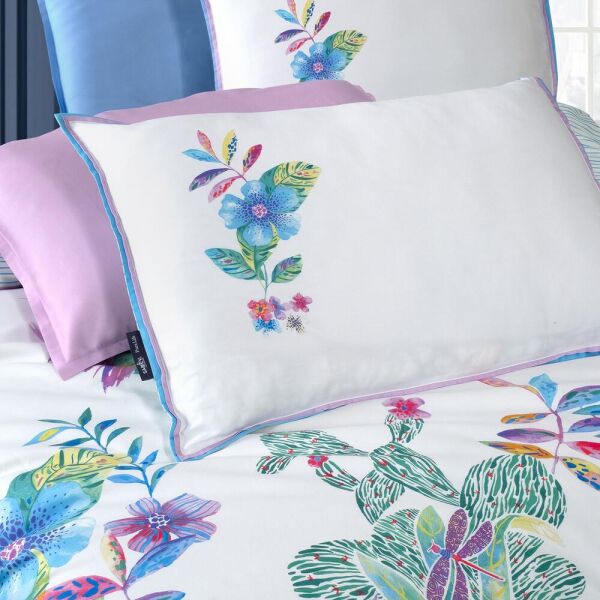 Sarev Jimena Saten Nevresim Takımı Çift Kişilik 4 Yastık Multicolour