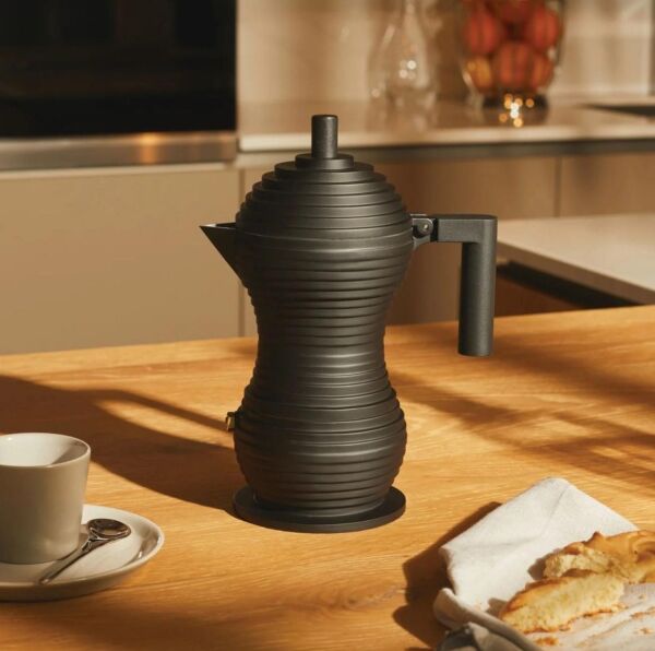 Alessi Pulcina Espresso Makinası siyah 20x12x26 cm