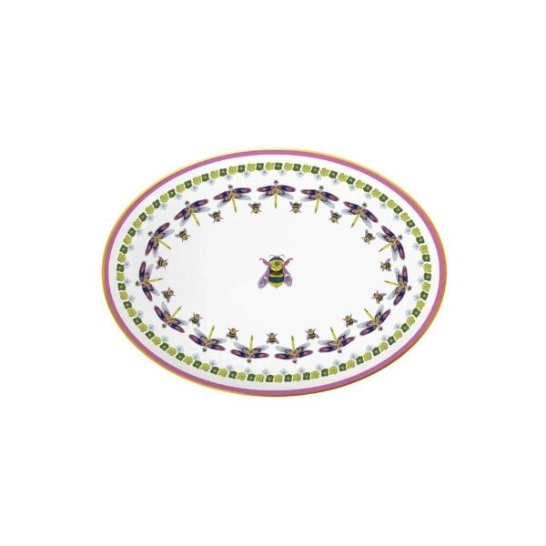 Baci Milano Amazzonia Oval Tabak 36 cm Porselen
