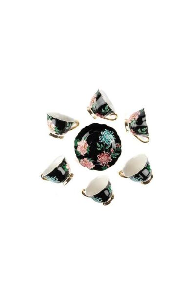 Mikasa Moor Fleur Siyah 6'lı Kahve Fincanı Seti 90cc