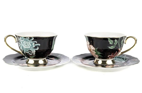 Mikasa Moor Fleur Siyah 2'li Çay Fincan Seti 200cc