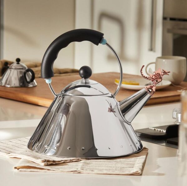 Alessi Kettle Siyah Tea Rex  22,5x22 cm