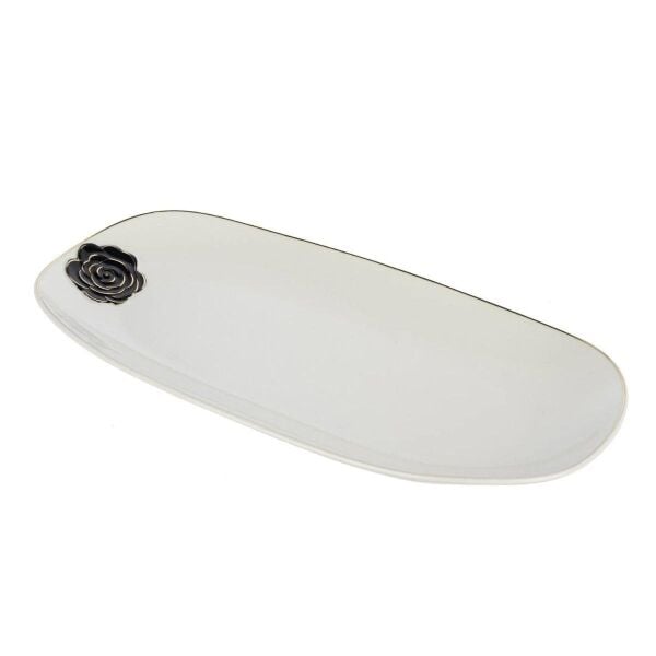 Mikasa Moor Rosaria Beyaz Oval Tabak 36x18cm