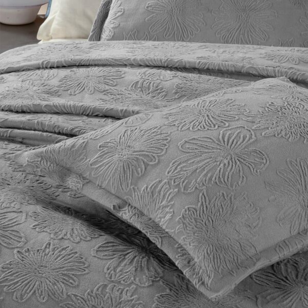 Sarev Florion Yatak Örtüsü Çift Kişilik Gri