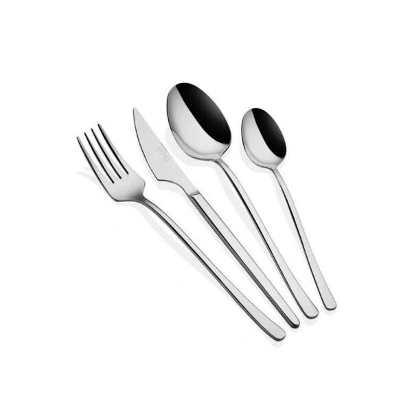 The Mia Vina Çatal Kaşık Bıçak Takımı Gümüş 24 Parça