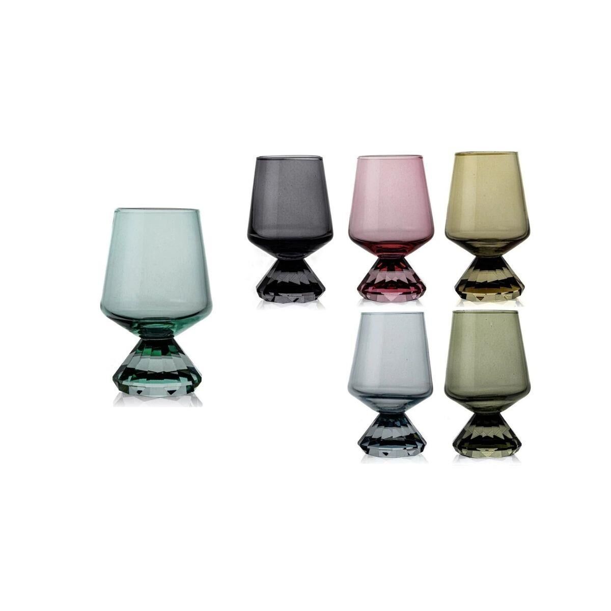 Mikasa Moor 6lı Mix Renkli Kristal Ayaklı Bardak 132ml