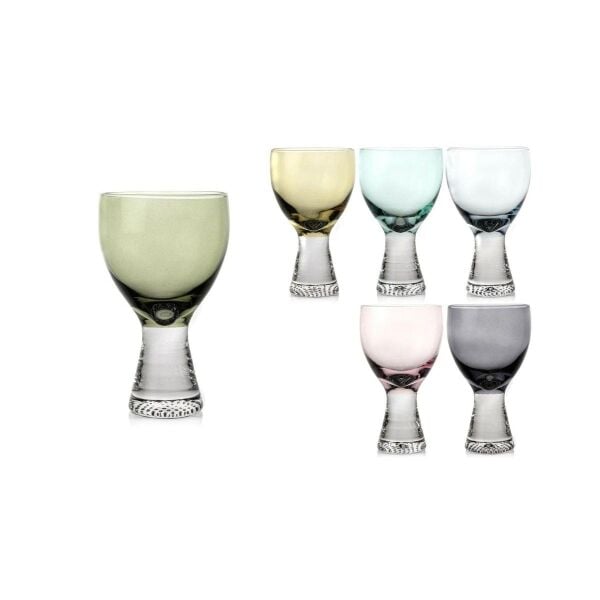 Mikasa Moor 6lı Mix Renkli Ayaklı Bardak