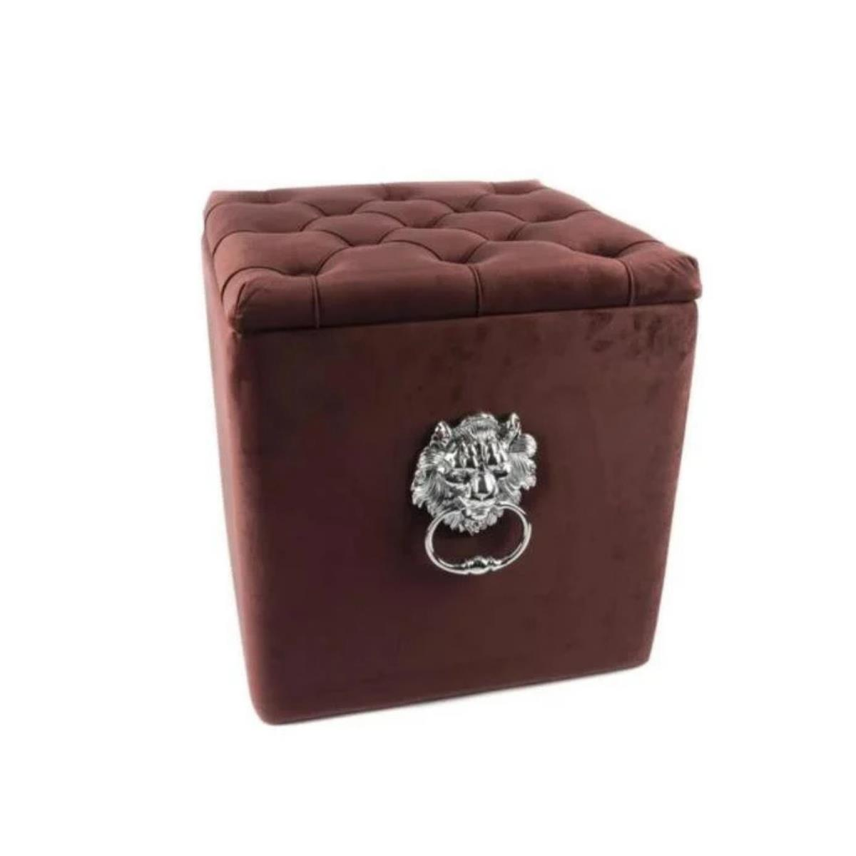 Mikasa Moor Bordo Aslanlı Puf 41 x 45 cm