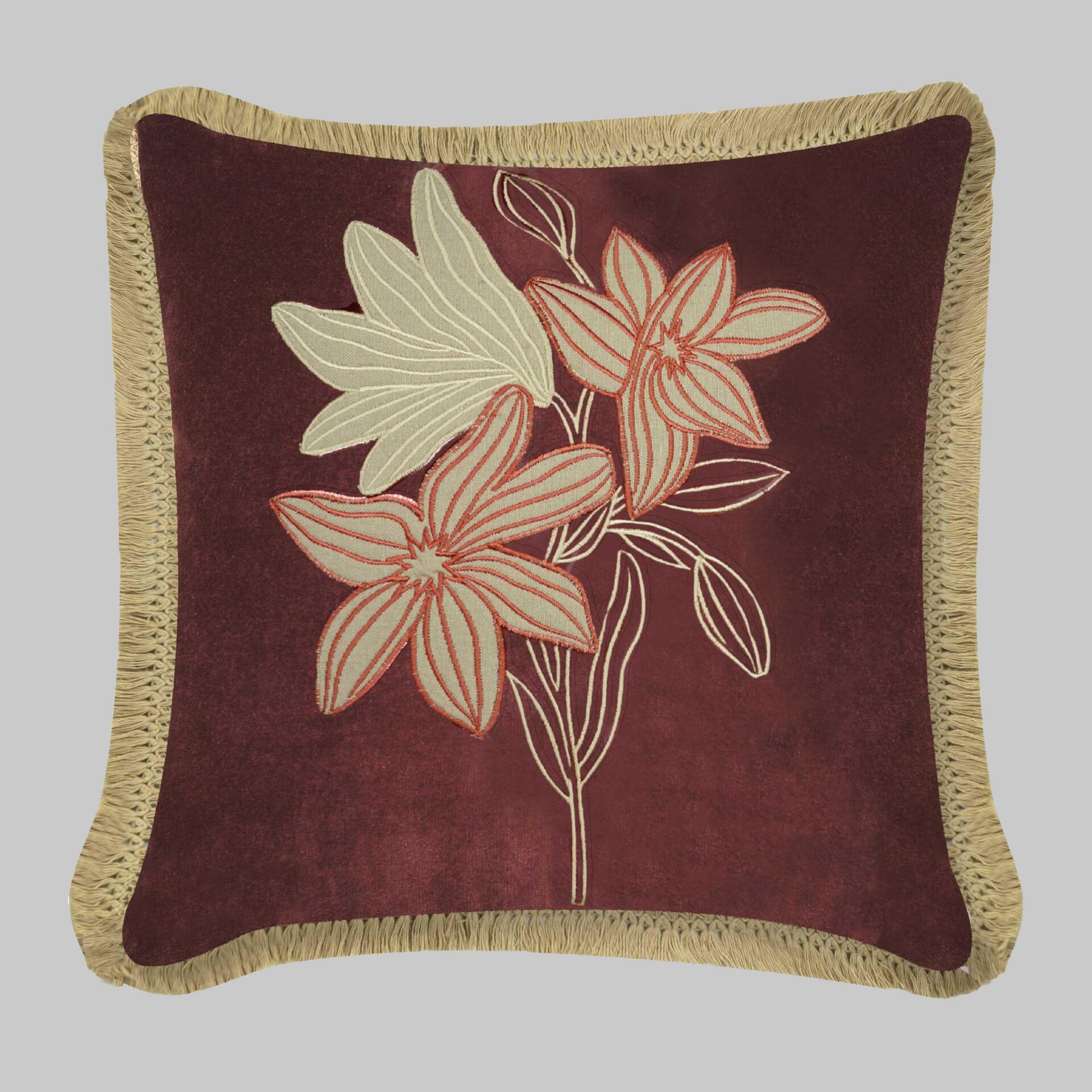 Sarev Cordelıa Kırlent 45x45 Kiremit