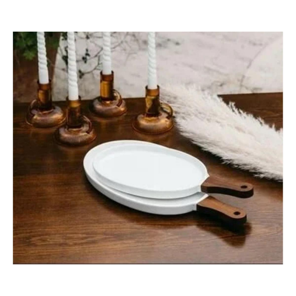 The Mia Woody Porselen Servis 36x17 cm