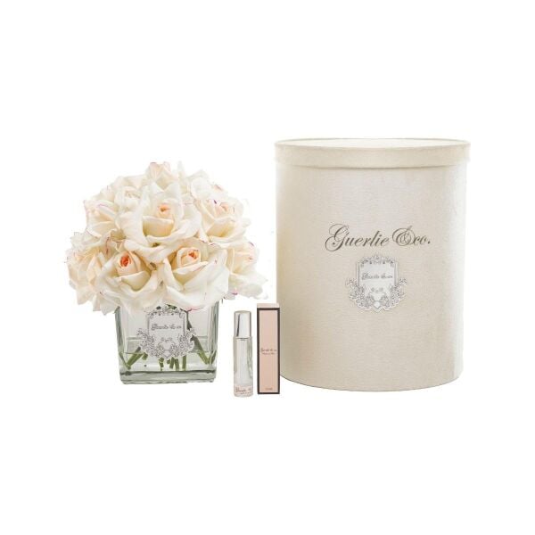 Guerli&Co 15 Gül Krem Pembe Kare Cam Gümüş Logo