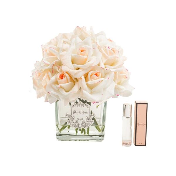 Guerli&Co 15 Gül Krem Pembe Kare Cam Gümüş Logo