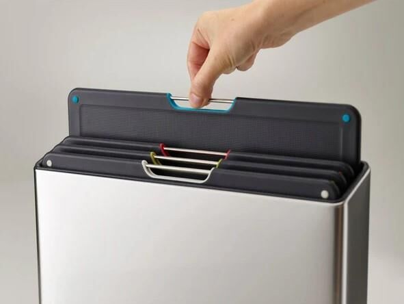 Joseph Joseph Folio Standlı Kesme Tahtası 4 lü Çelik Gri -60170