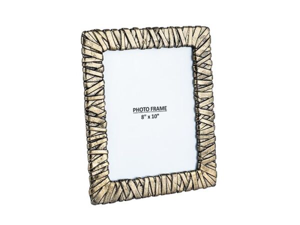 La Medore Wrap Collectıon  Antıque Brass Large Photo Frame 27x32  Cm