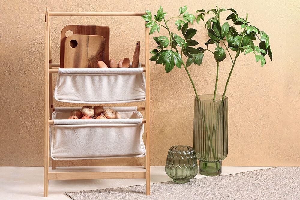 Porland Tony Bambu 2 Katlı Organizer 76 cm