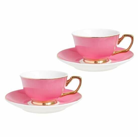 Cristina Re Fuşya 2 li Kahve Fincan Seti