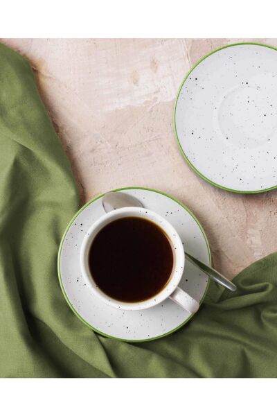 The Mia Dots Çay Tabağı Yeşil 6 Parça