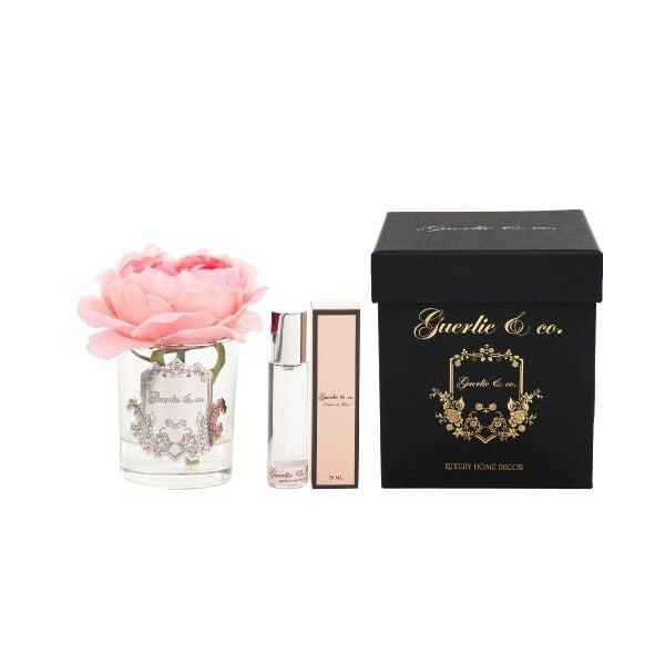 Guerli&Co Tek Pembe Şakayık Gümüş Logo