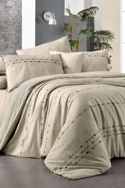 Sarev Tanya Fancy Poplin Nevresim Takımı Tek Kişilik 1 Yastık