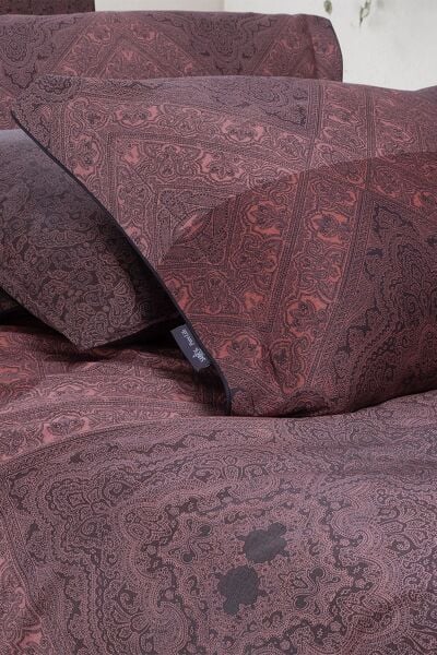 Sarev Brezno Saten Nevresim Takımı Çift Kişilik 4 Yastık