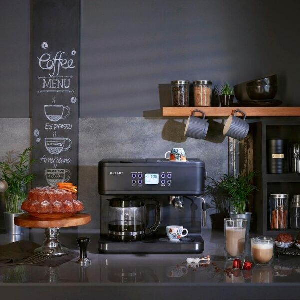 Dexart Home Barista  3-in-1 Filtre Kahve Espresso Makinesi