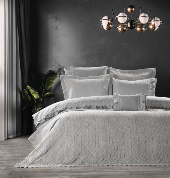 Zebra Casa Lizbon Yatak Seti Gri