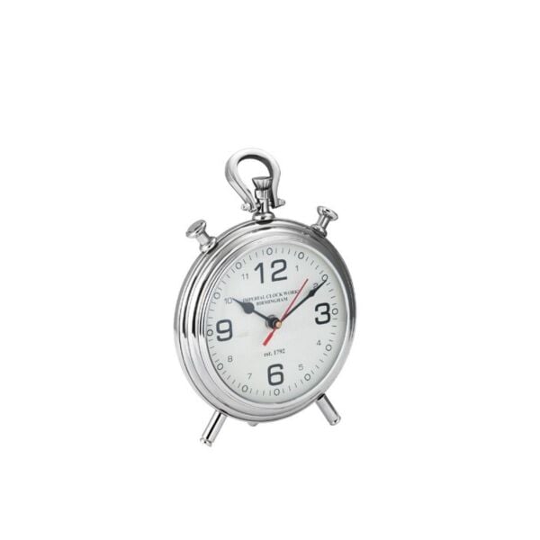 La Medore Nıckel Table Clock Small 6x19x27 Cm