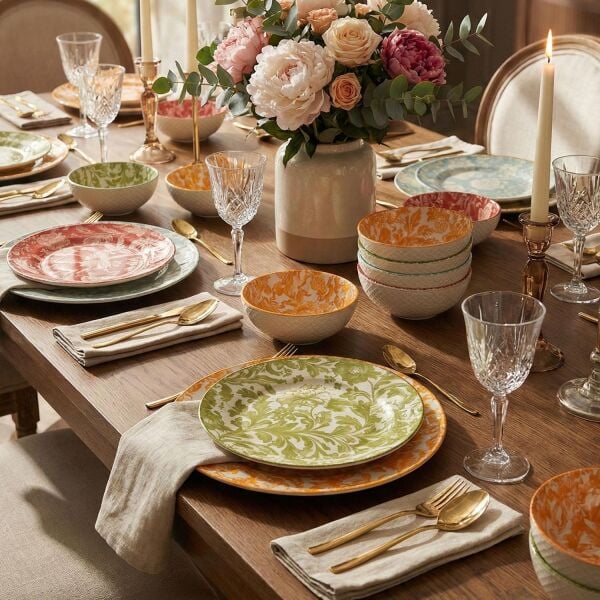 Lucky Art Aurea 4Lu Seramik Tabak Seti 20Cm