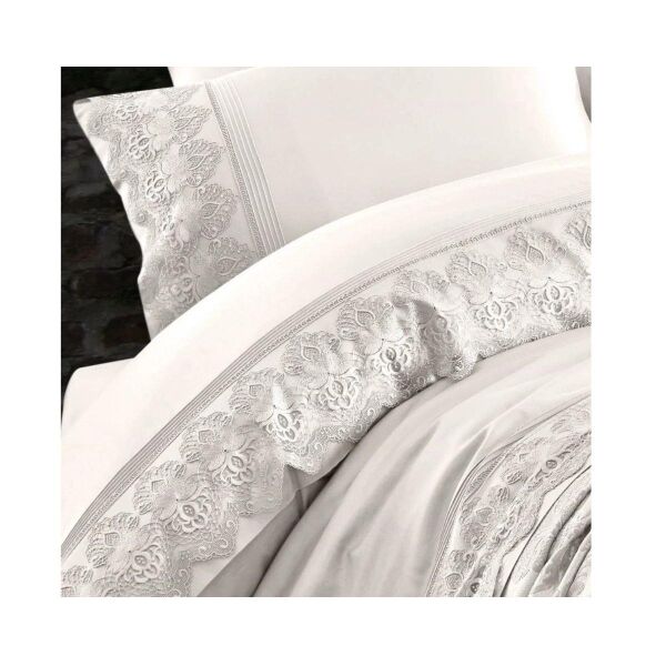 Nazik Home Valeria Dantelli Nevresim Takımı Ve Pike 7 Parça Seti Krem CK