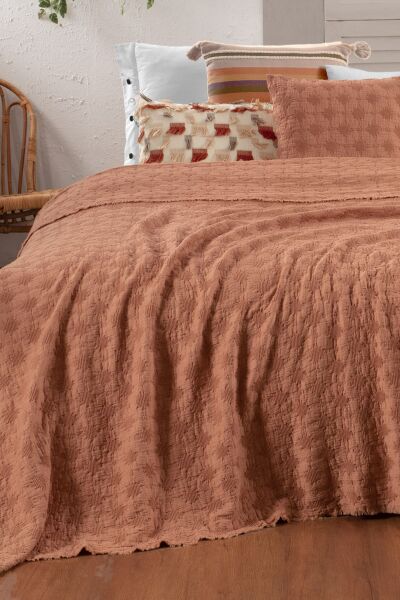 Sarev Vina Yatak Örtüsü Tek Kişilik-Taba