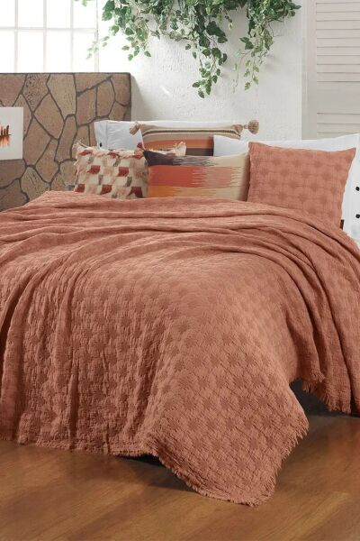 Sarev Vina Yatak Örtüsü Tek Kişilik-Taba