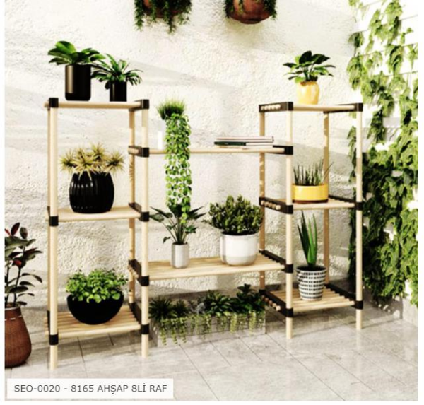 Kosova 8165 Ahşap 8'li Raf